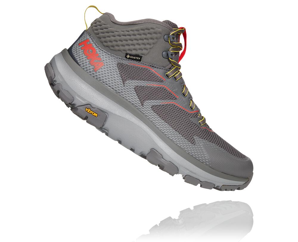 Hoka One One Toa Gore-tex Moški Pohodniški Čevlji Globoko Siva / Rdeča SI-916023Y